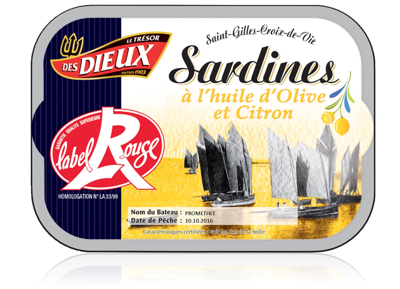 Sardinen in Olivenöl Extra mit Zitrone Label Rouge