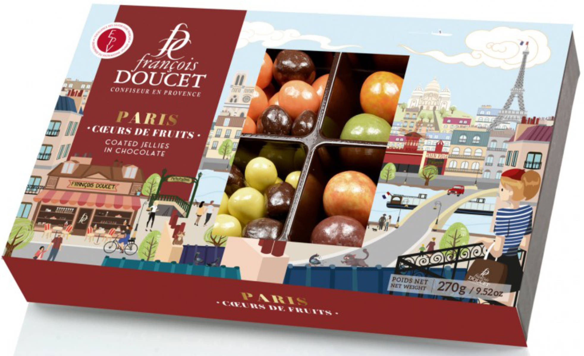 Francois Doucet Voyage à Paris - Assortiment Coeurs de Fruits