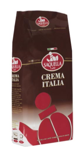 Saquella Kaffee Espresso Crema Italia ganze Bohne,1kg