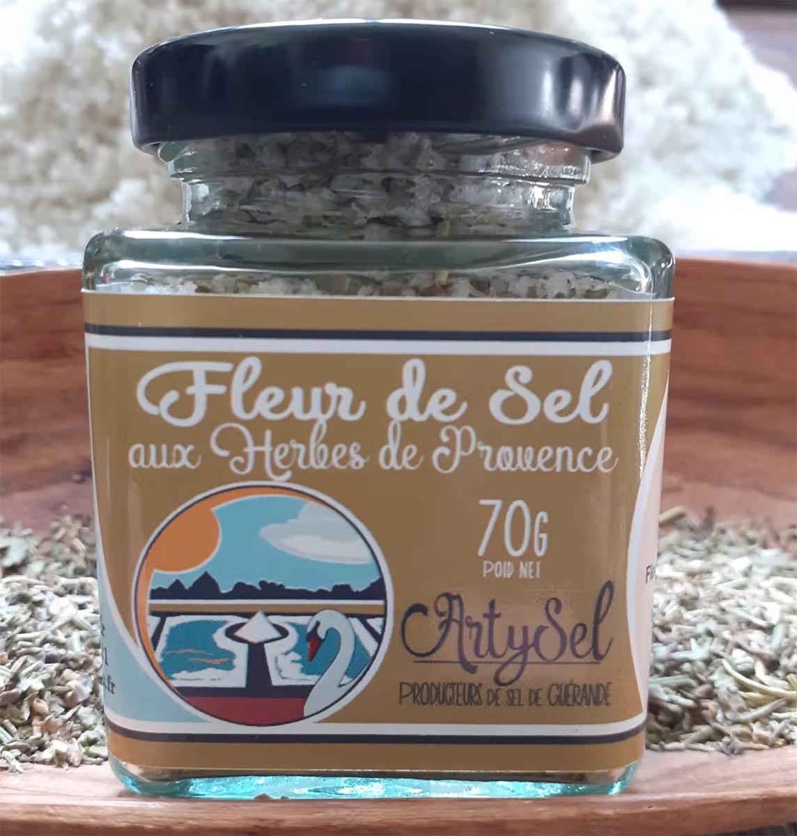Fleur de sel de Guérande mit Kräutern der Provence