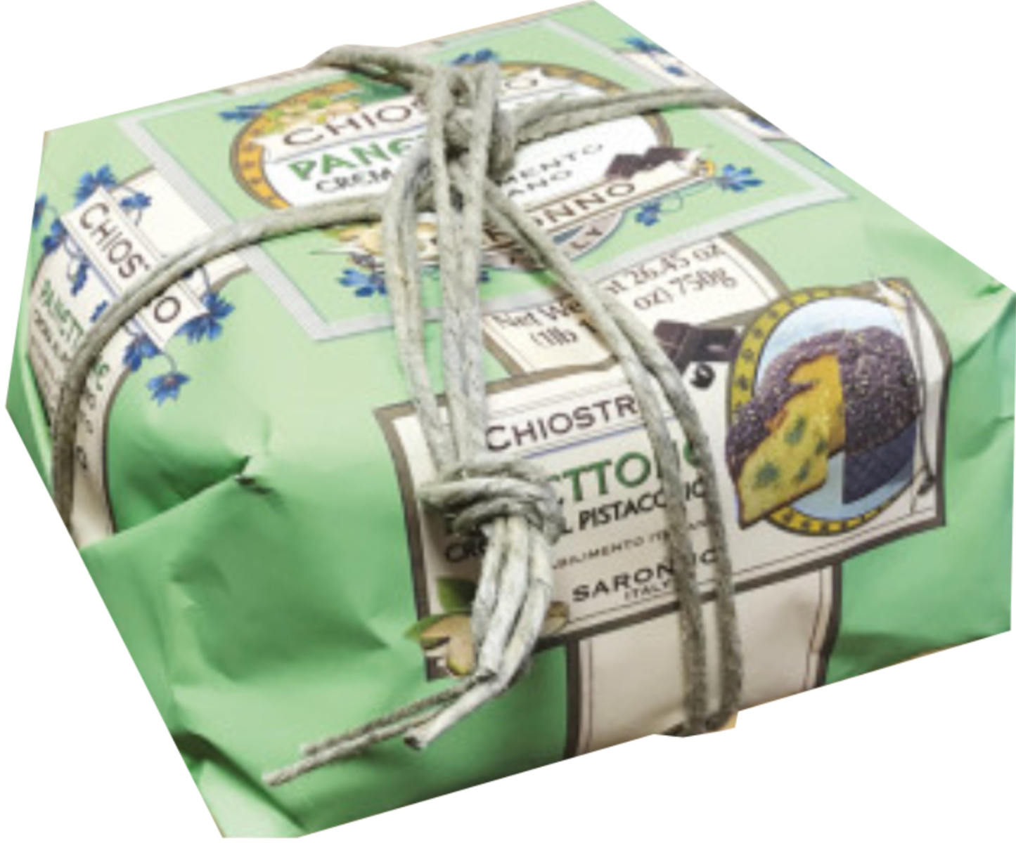 Panettone mit Pistaziencreme und dunkler Schokolade